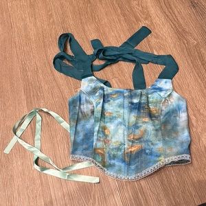 Watercolor corset. Never worn. New.